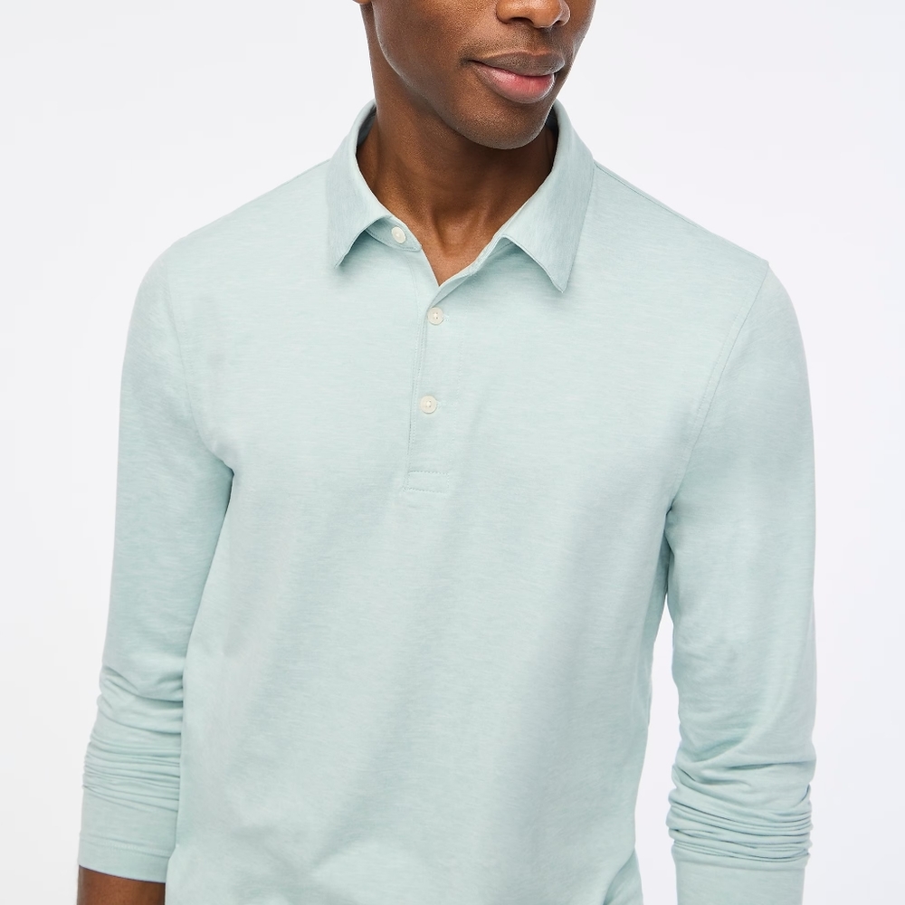J. Crew Men's Long-Sleeve Performance Polo Shirt New Size Large